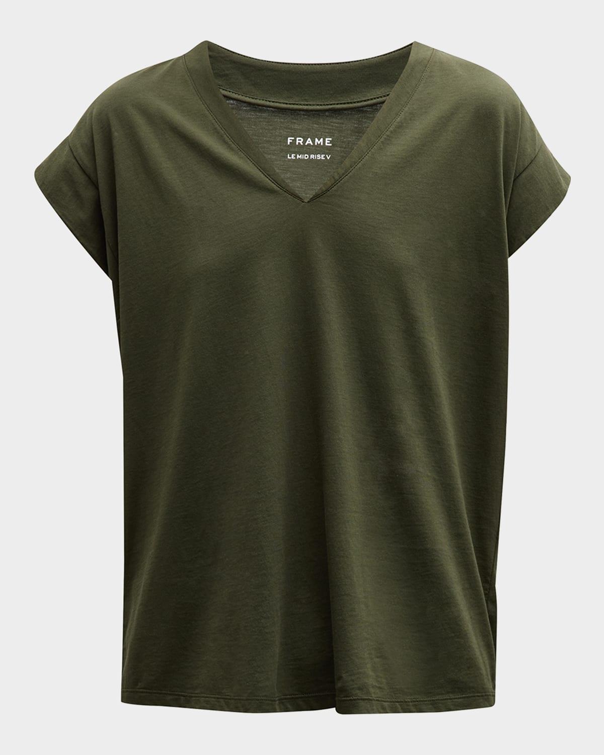 le mid rise v-neck tee