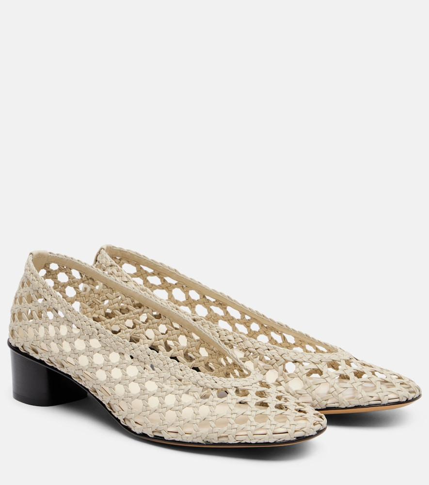 le monde béryl 40 woven leather pumps