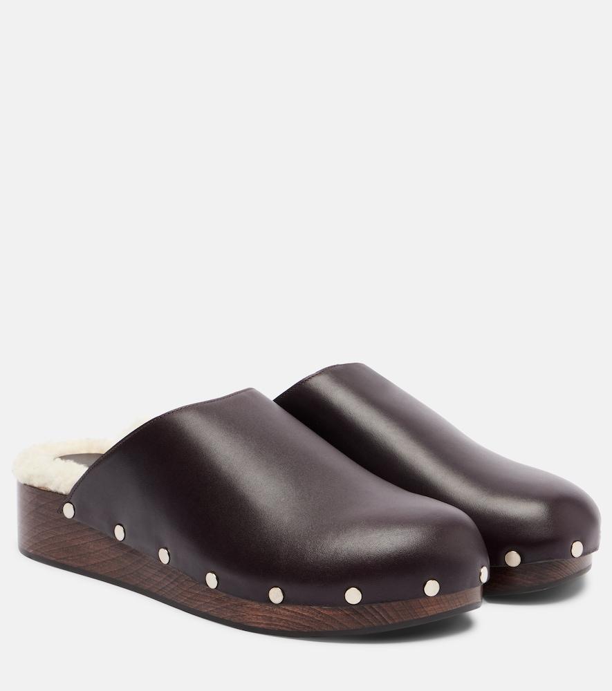 le monde béryl agnes studded leather mules