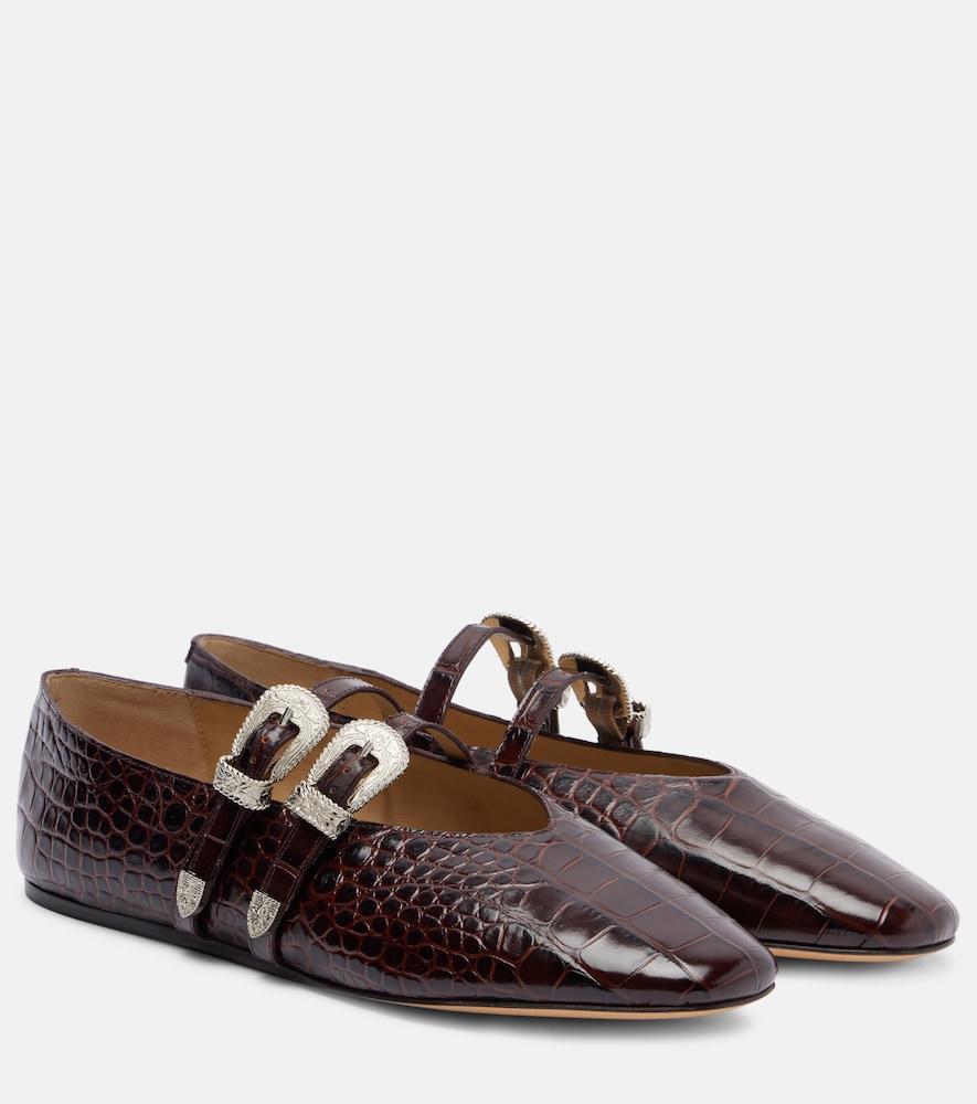 le monde béryl claudia leather ballet flats