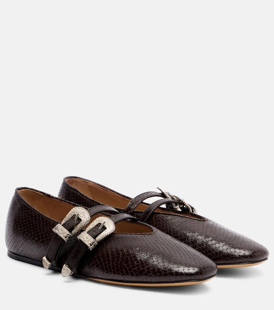 le monde béryl claudia leather mary jane flats