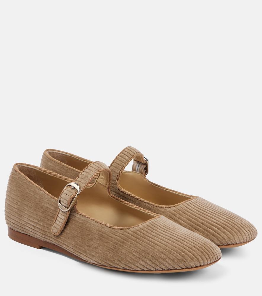 le monde béryl corduroy mary jane flats