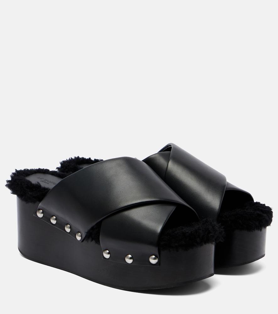 le monde béryl leather sandals