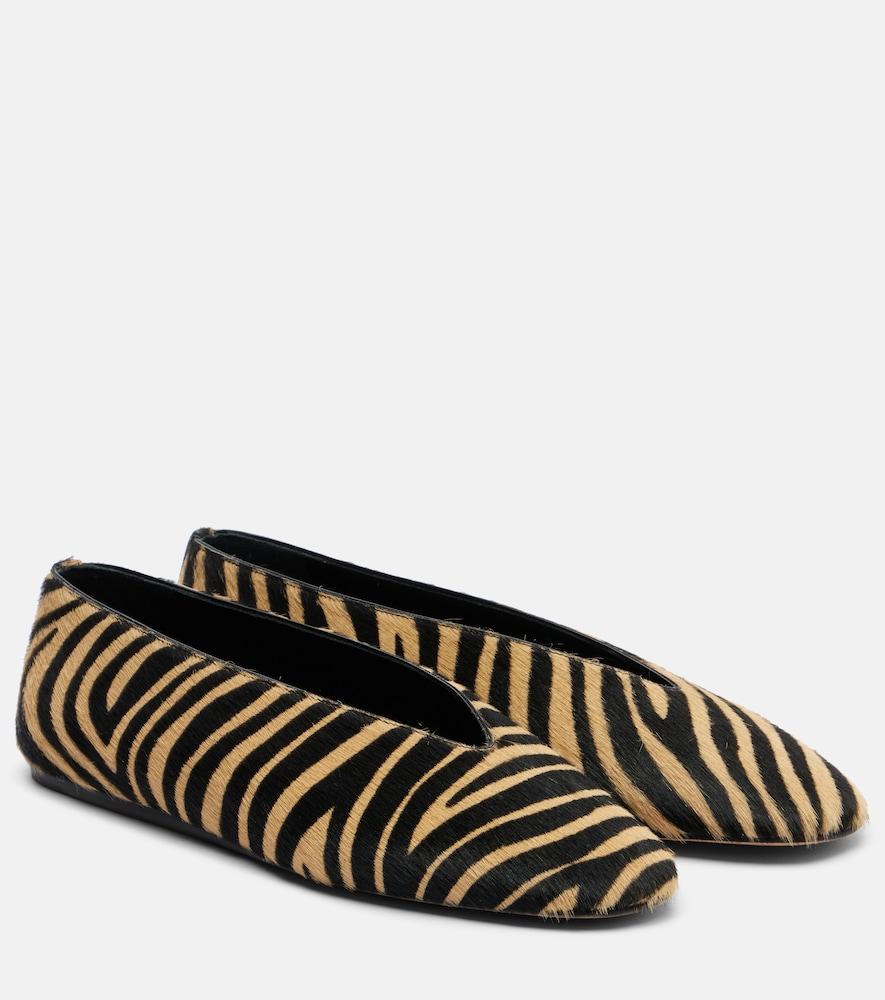 le monde béryl luna calf hair ballet flats