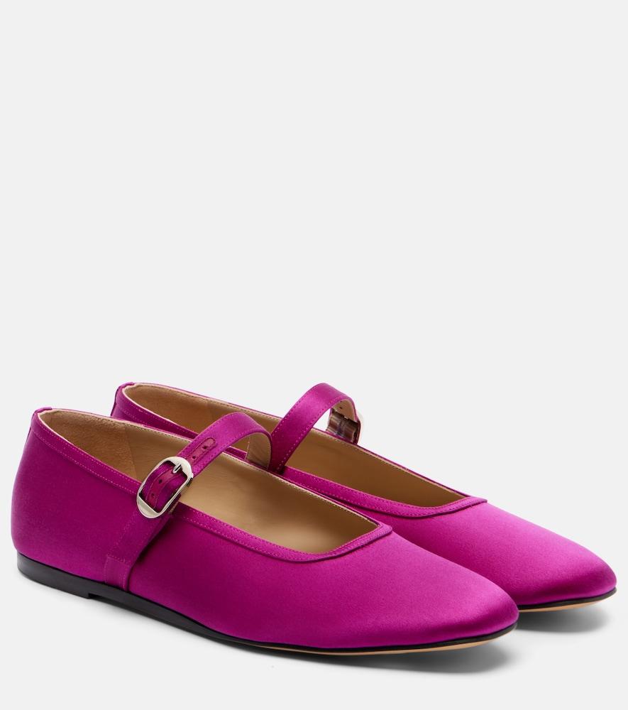 le monde béryl mary jane satin ballet flats