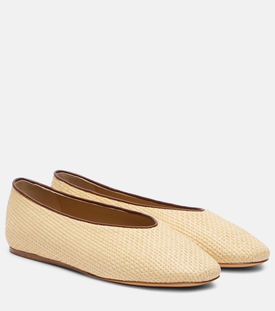 le monde béryl regency raffia ballet flats