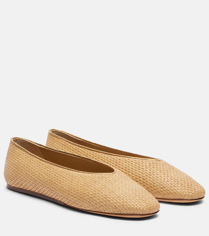 le monde béryl regency raffia ballet flats