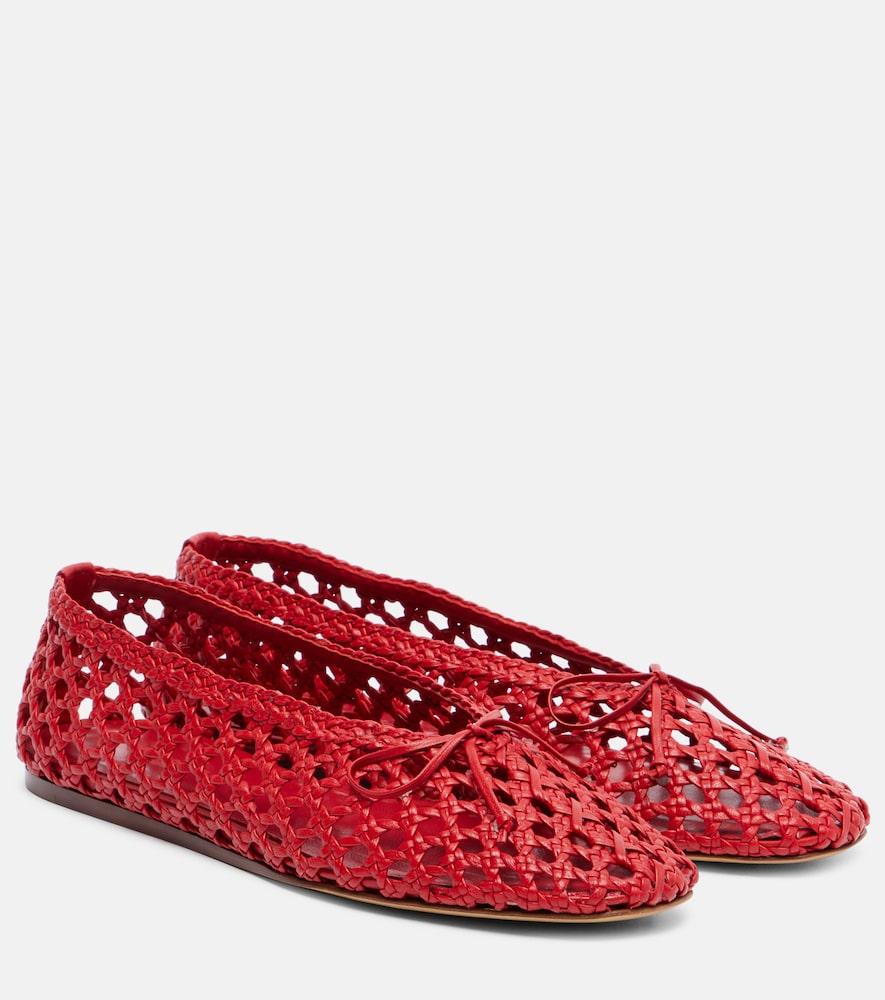 le monde béryl regency woven leather ballet flats