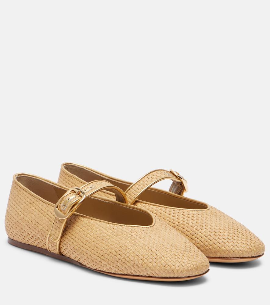 le monde béryl stella raffia ballet flats