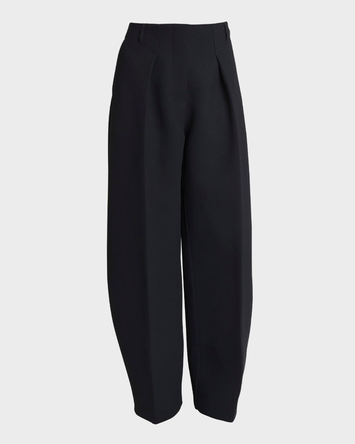 le pantalon ovalo pleated wide-leg trousers