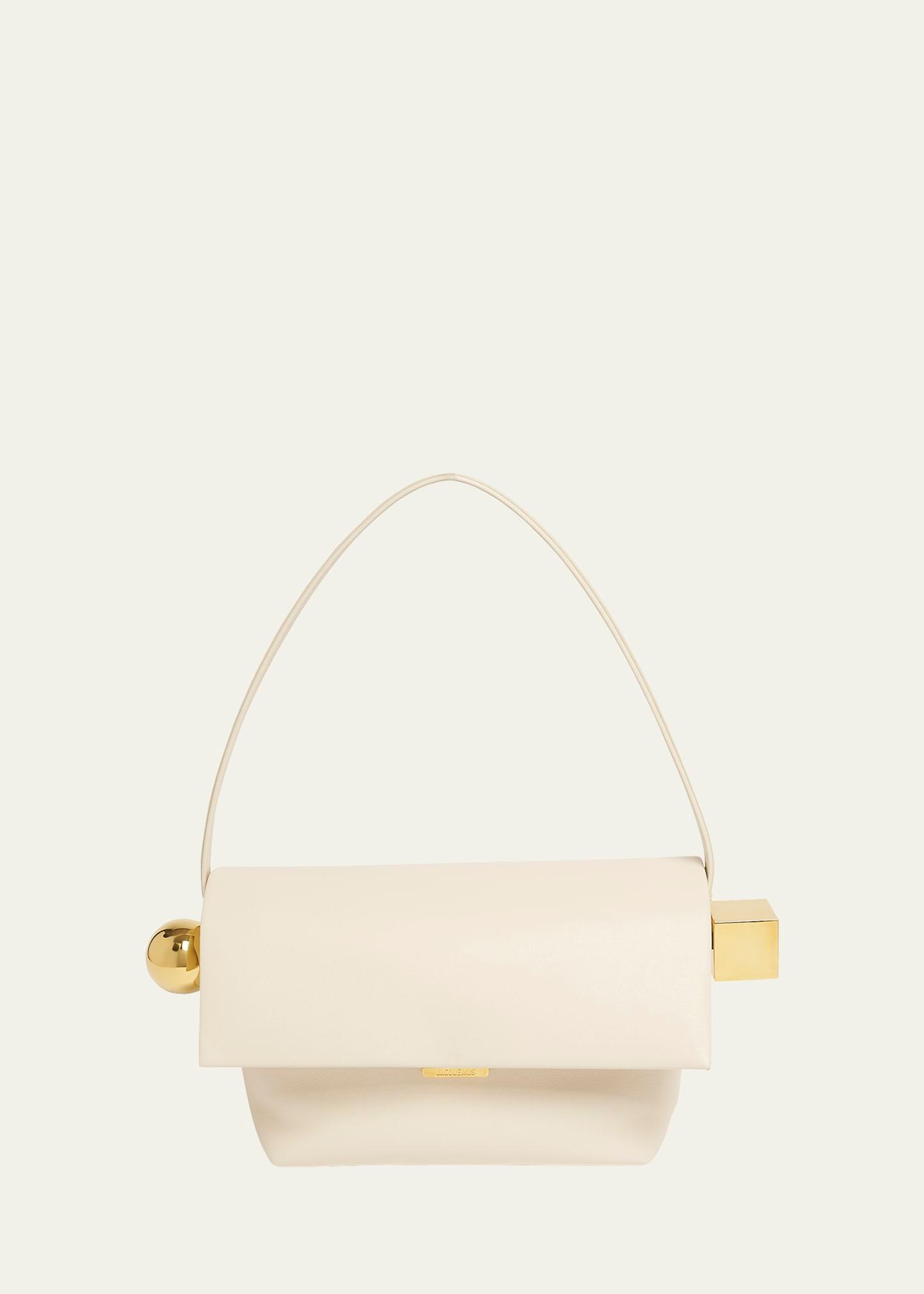 le rond carre leather shoulder bag