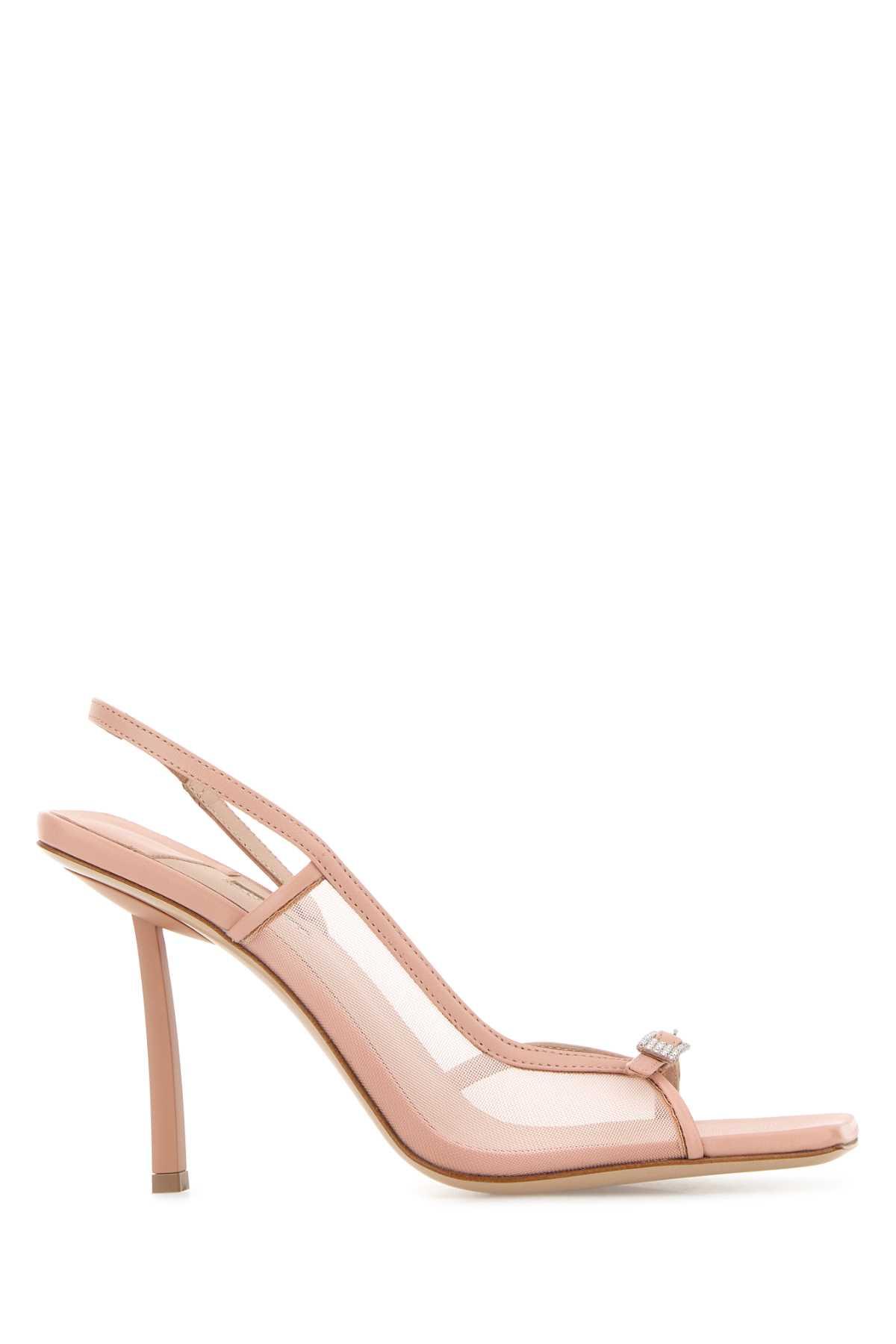 le silla pink mesh vittoria sandals