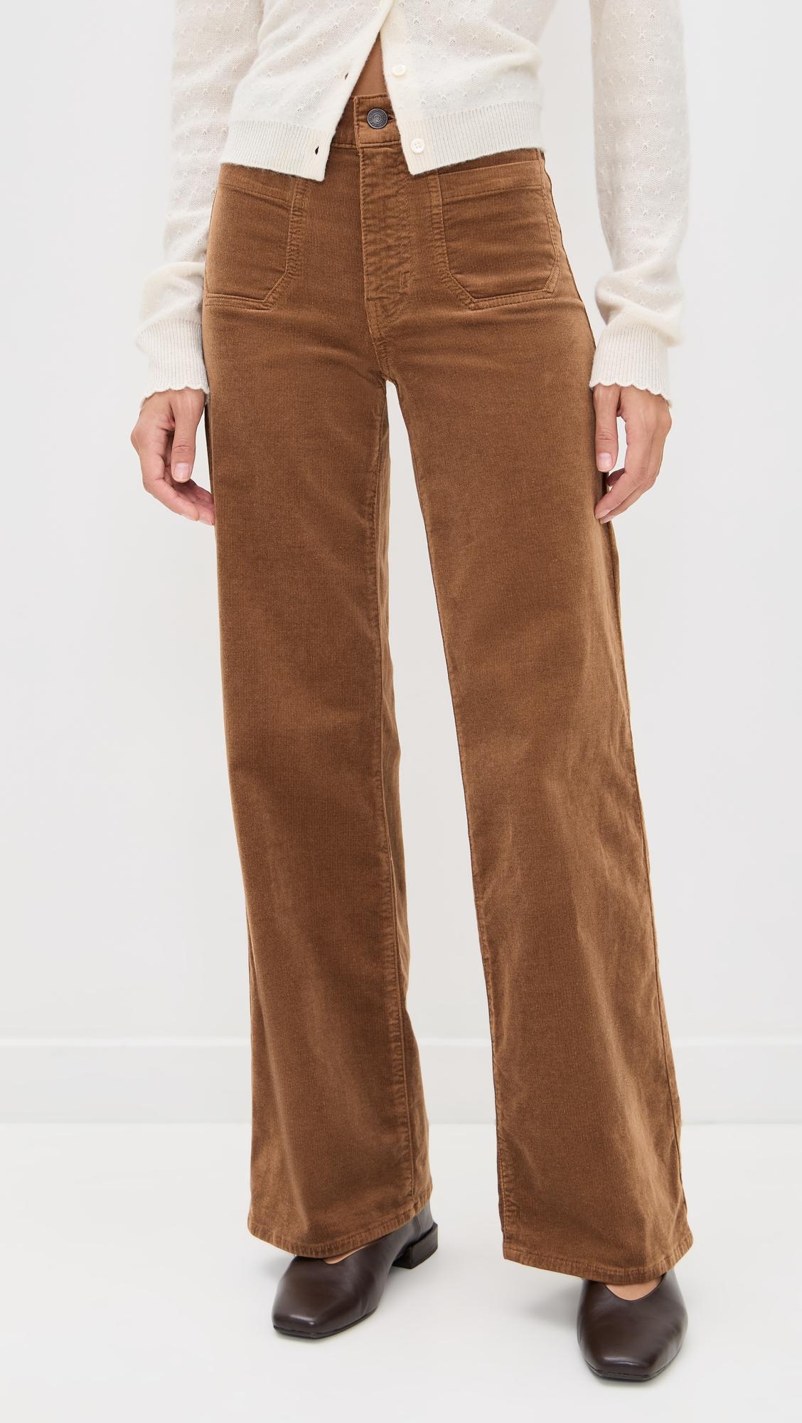 le slim palazzo modernist pocket corduroy jeans