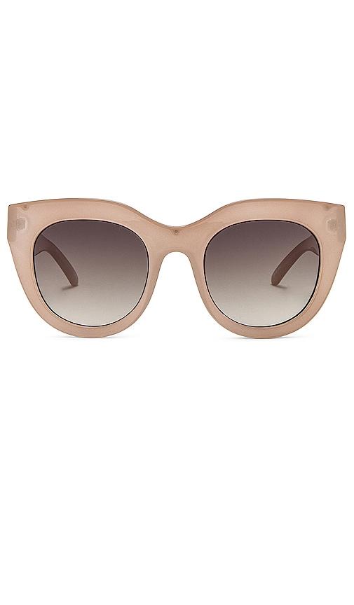 le specs air heart sunglasses in beige.