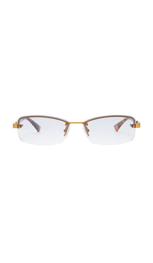 le specs enigmatic sunglasses in blue.
