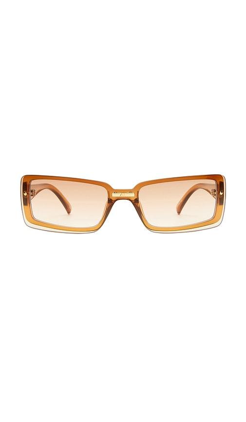 le specs evasion sunglasses in brown.