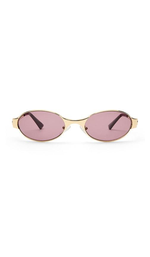le specs frostbite sunglasses in pink.