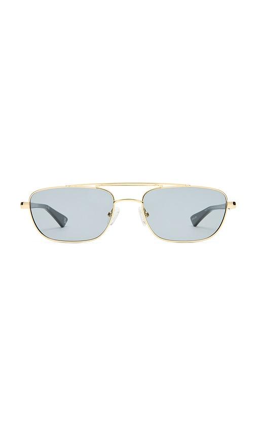 le specs le mimi sunglasses in metallic gold.