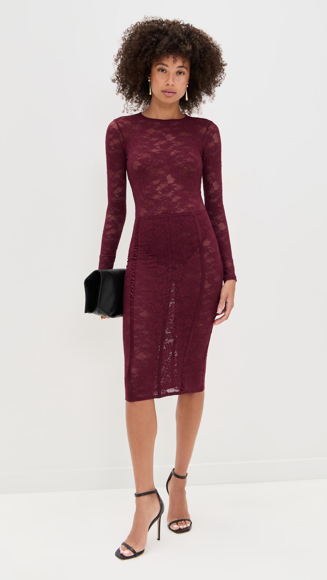 le stretch lace pencil skirt