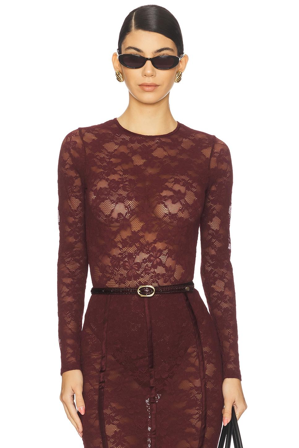 le stretch long sleeve bodysuit