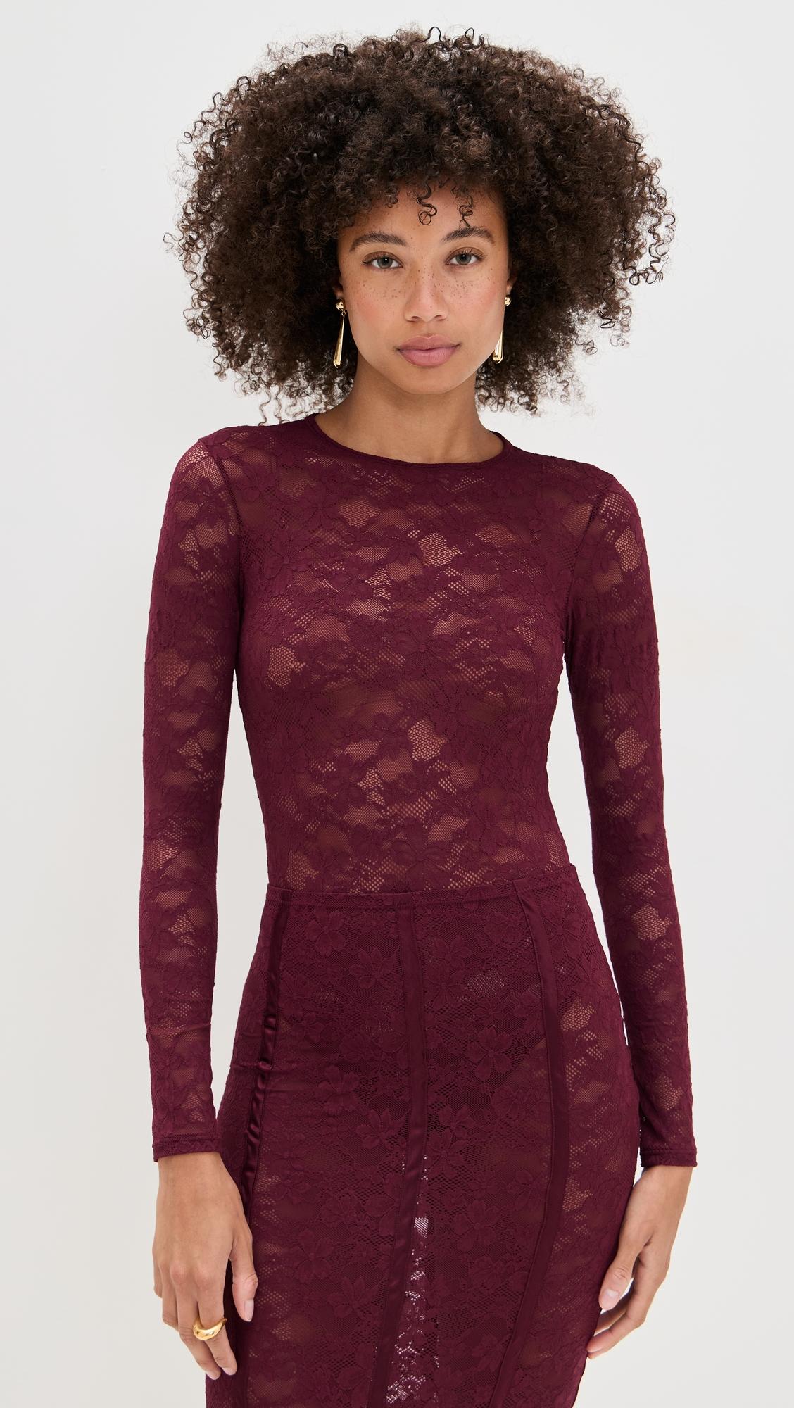 le stretch long sleeve bodysuit