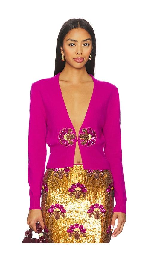 le superbe joshua tree cardigan in purple.