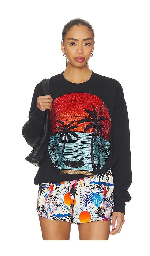 le superbe shines at night sweatshirt in black.