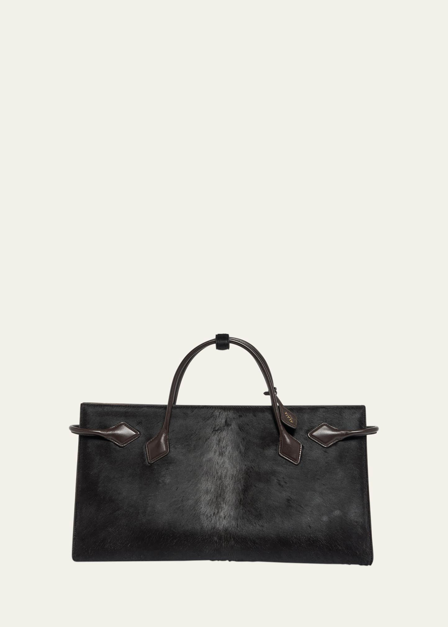 le teckel calf hair tote bag
