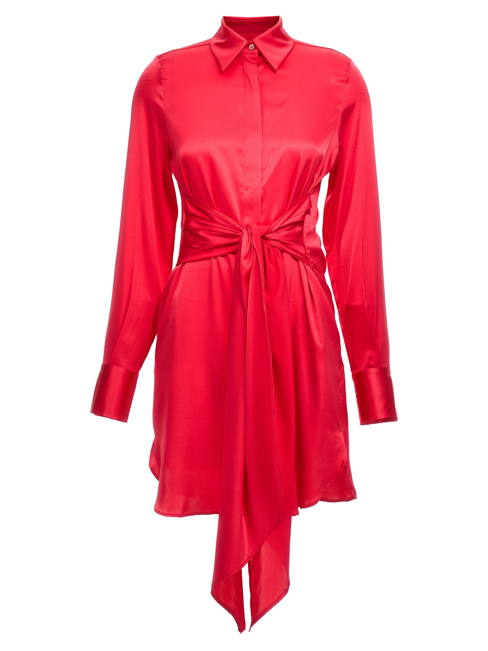 le twins cervia dress fuchsia silk elastane - women