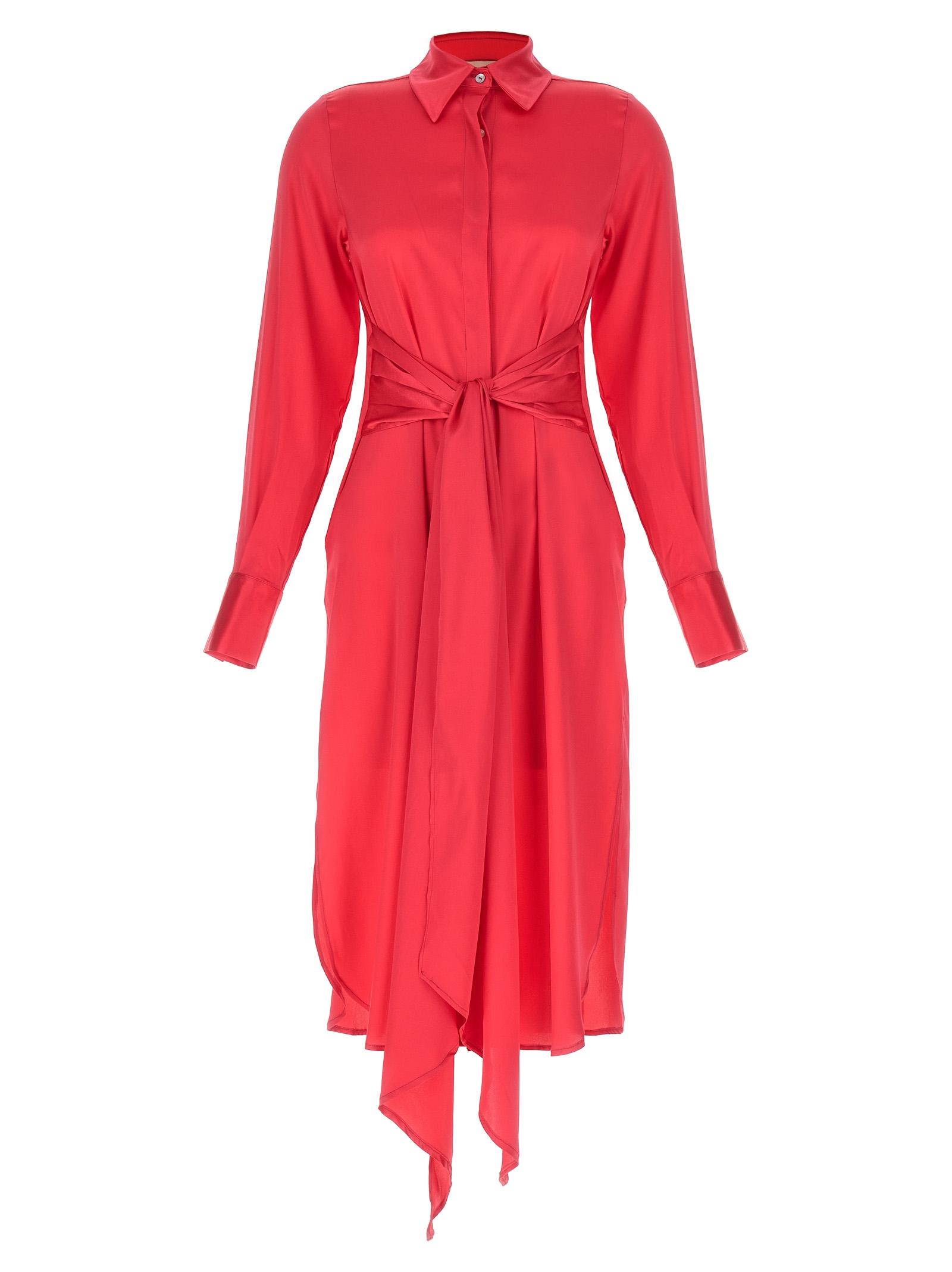 le twins cervia dress fuchsia silk elastane - women