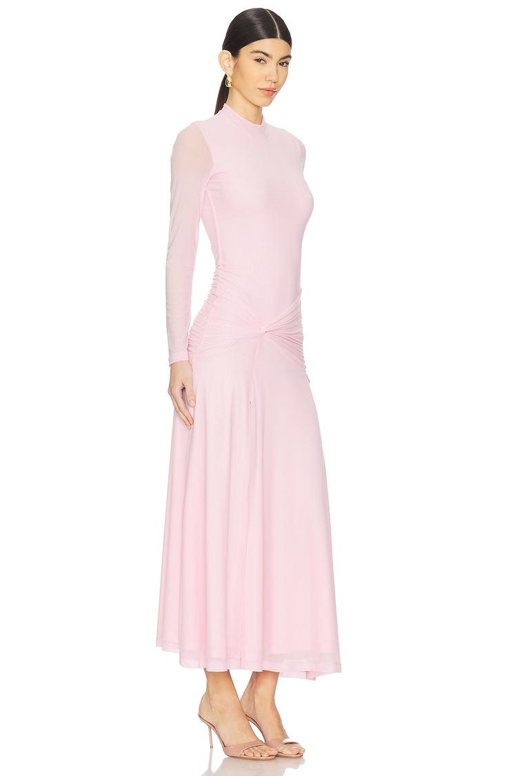 lea mesh midi dress