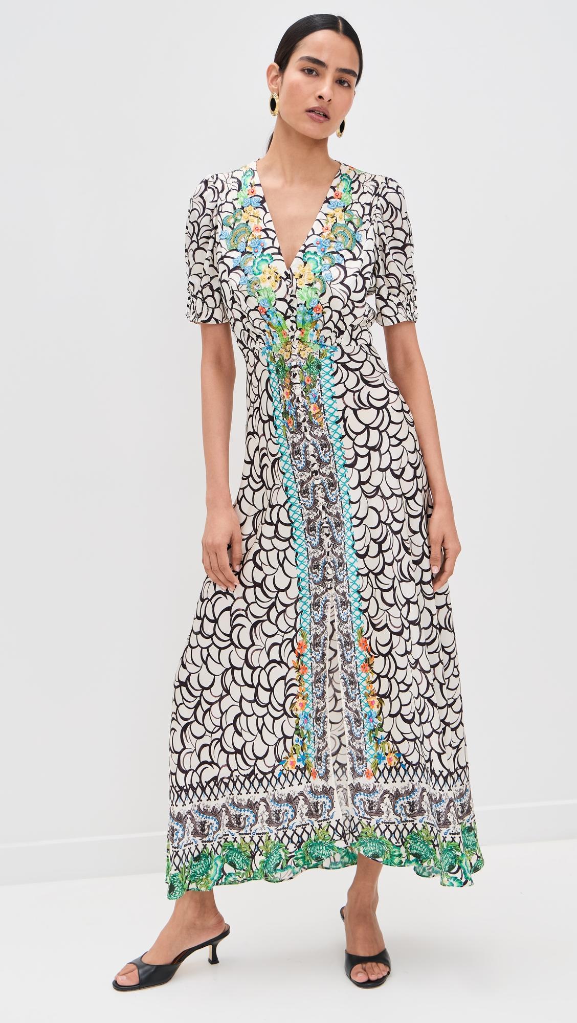 lea silk maxi dress