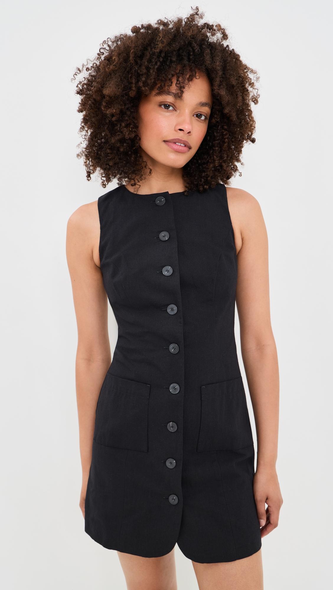 leah linen mix dress