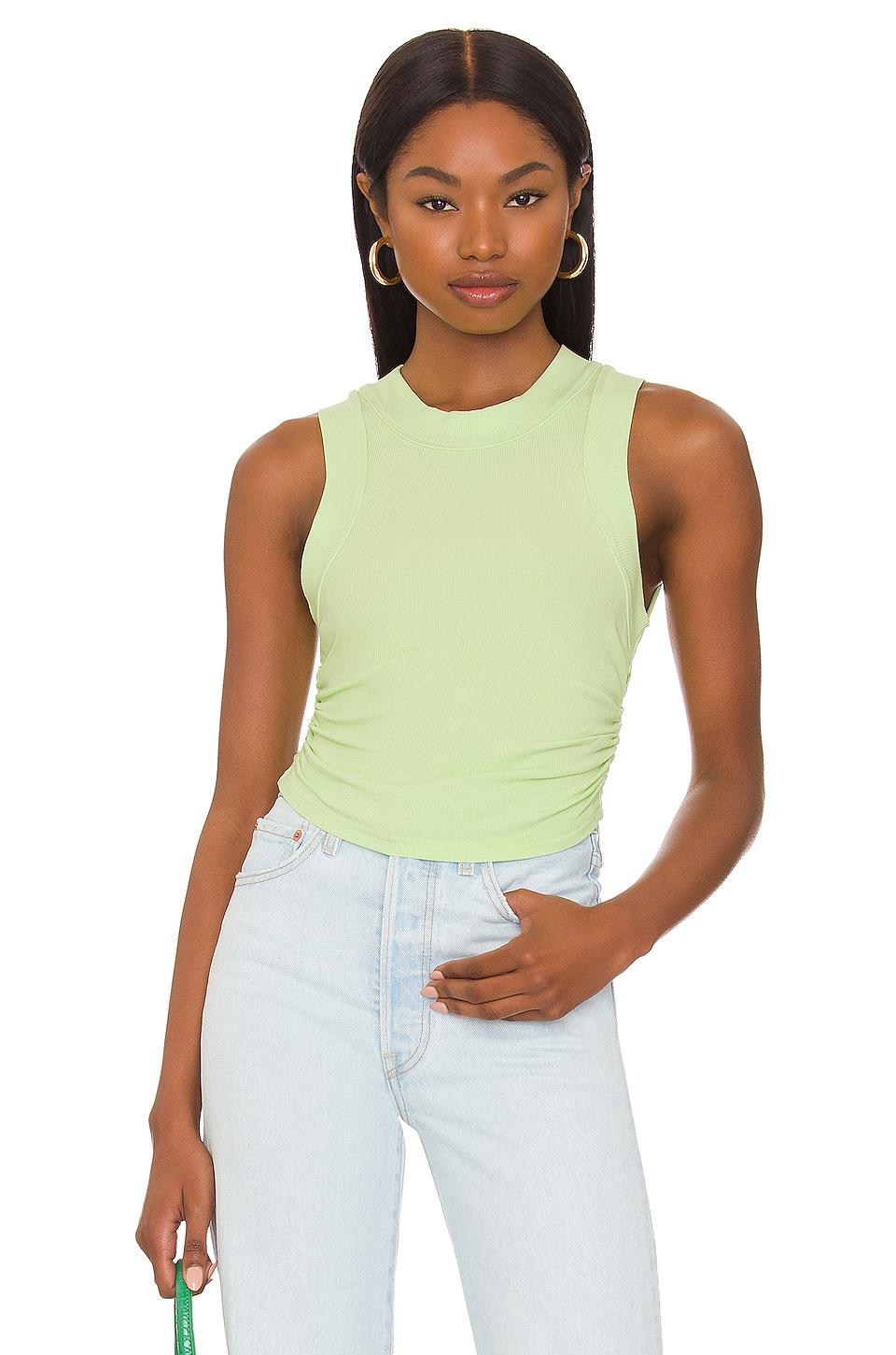 leah ruched rib tank