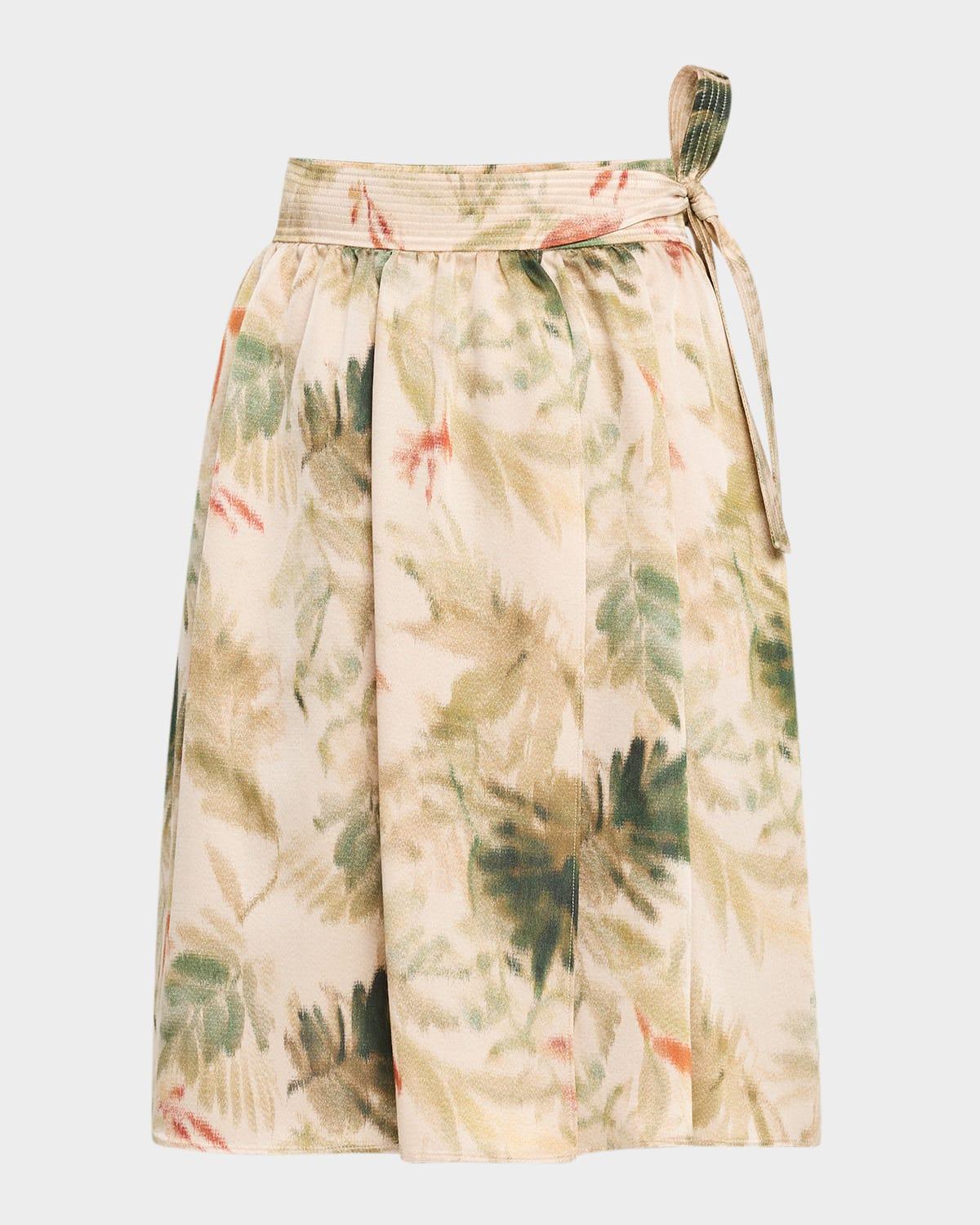 leah short botanical skirt