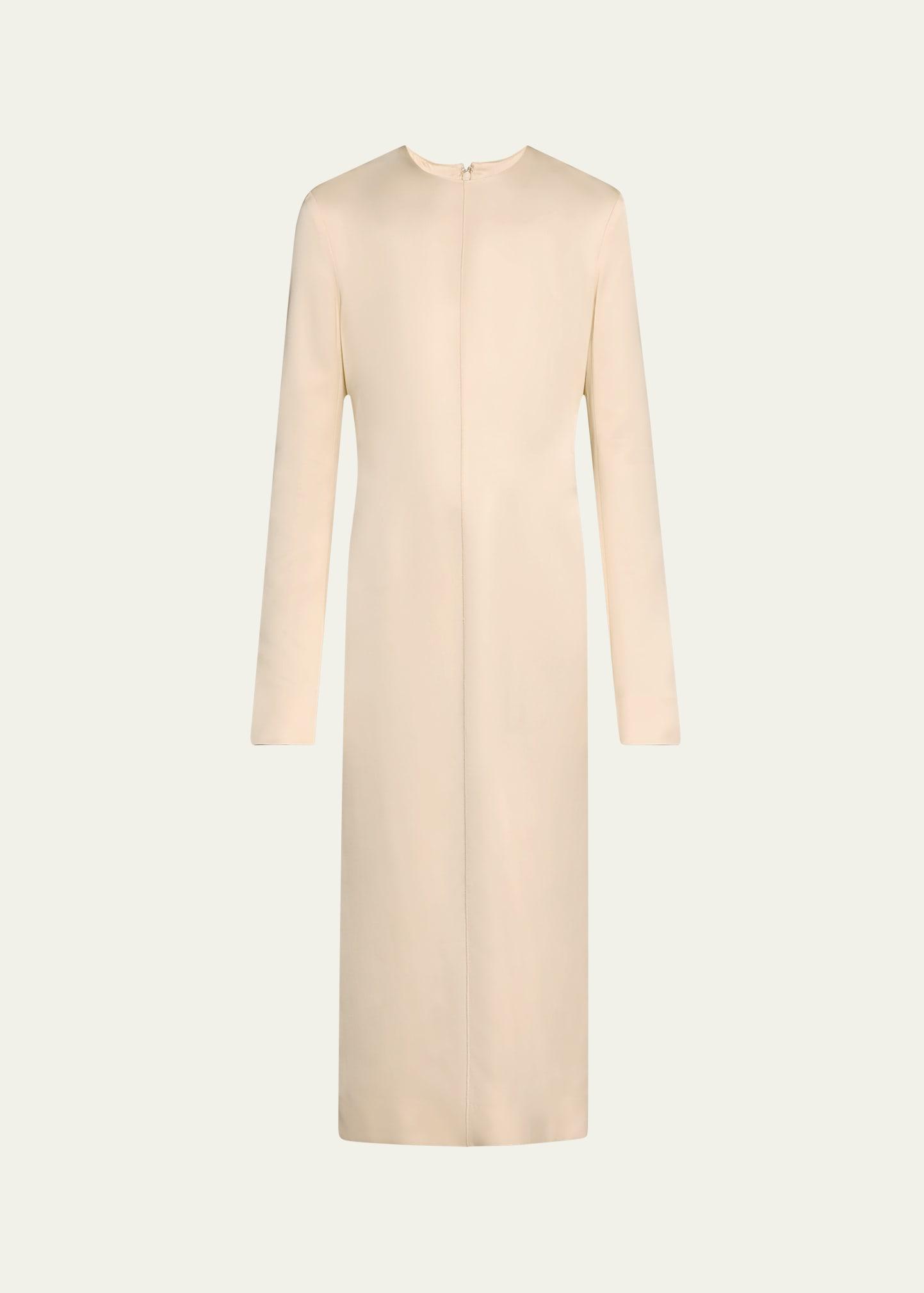 lean satin midi dress