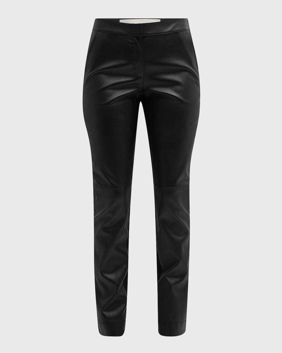 leather and acclaimed stretch cigarette pants