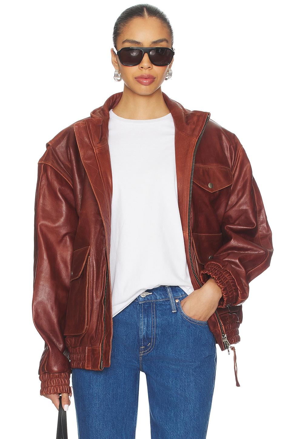 leather bomber jacket