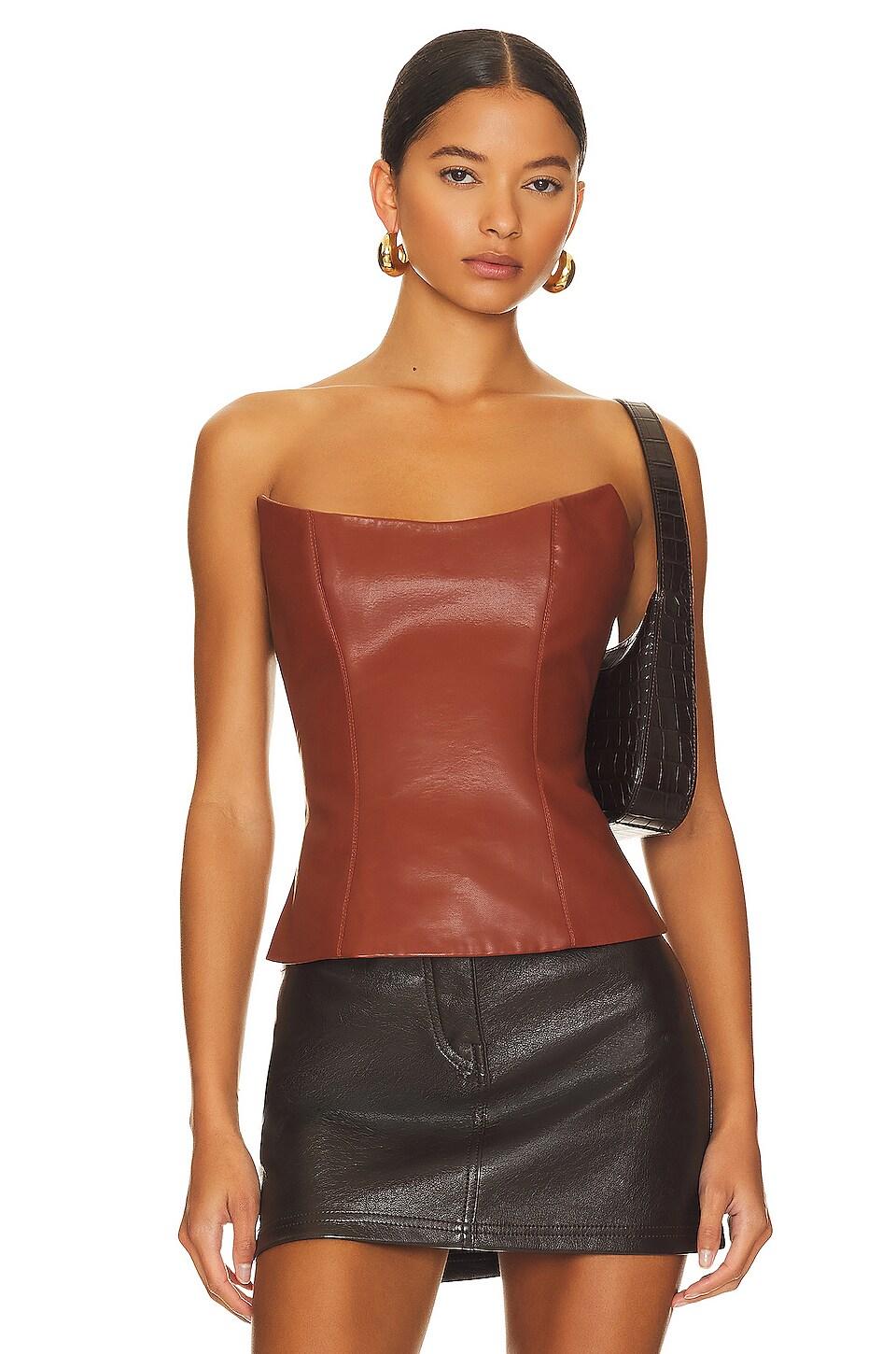 leather corset top