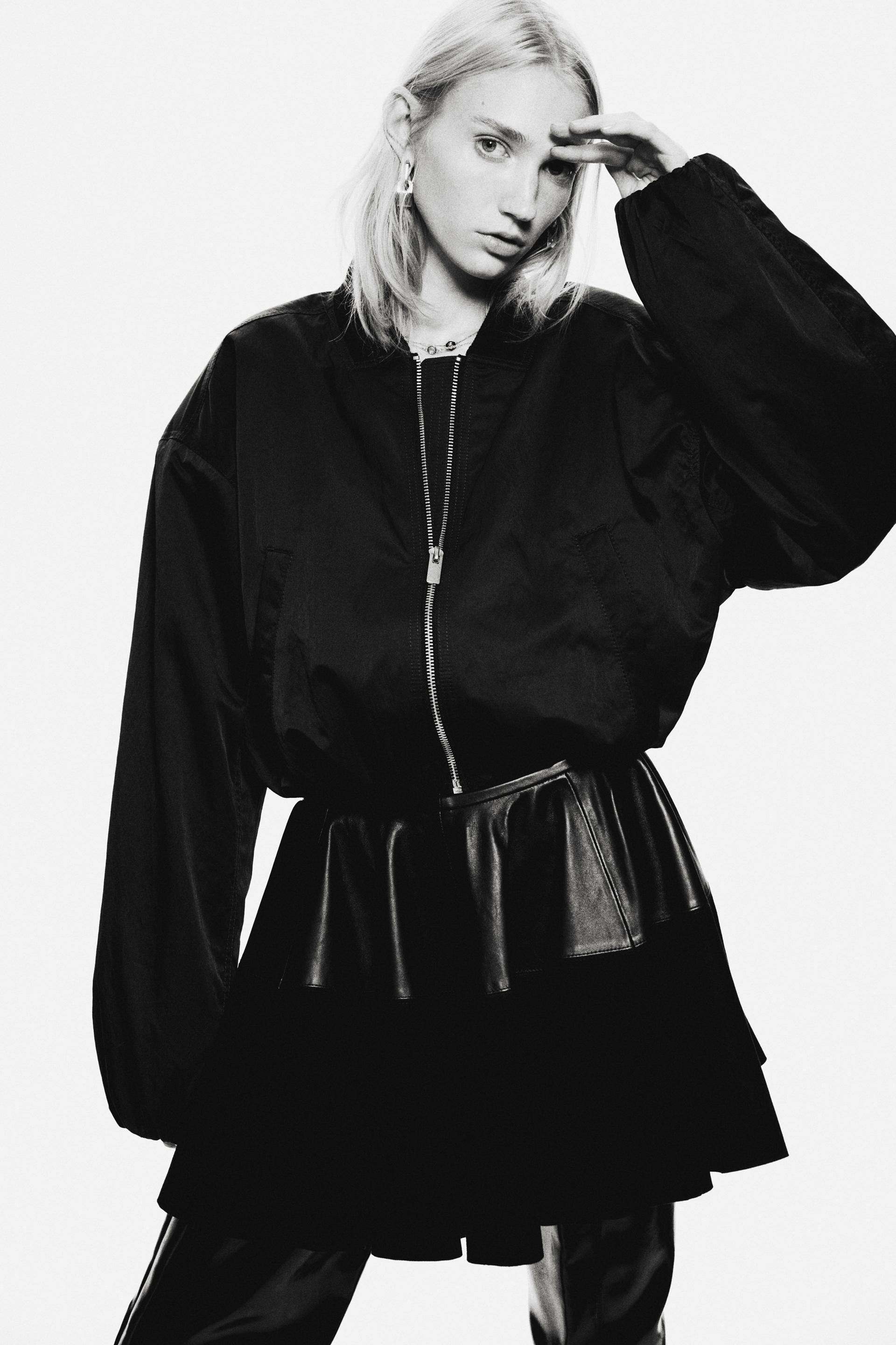 leather mini circle skirt