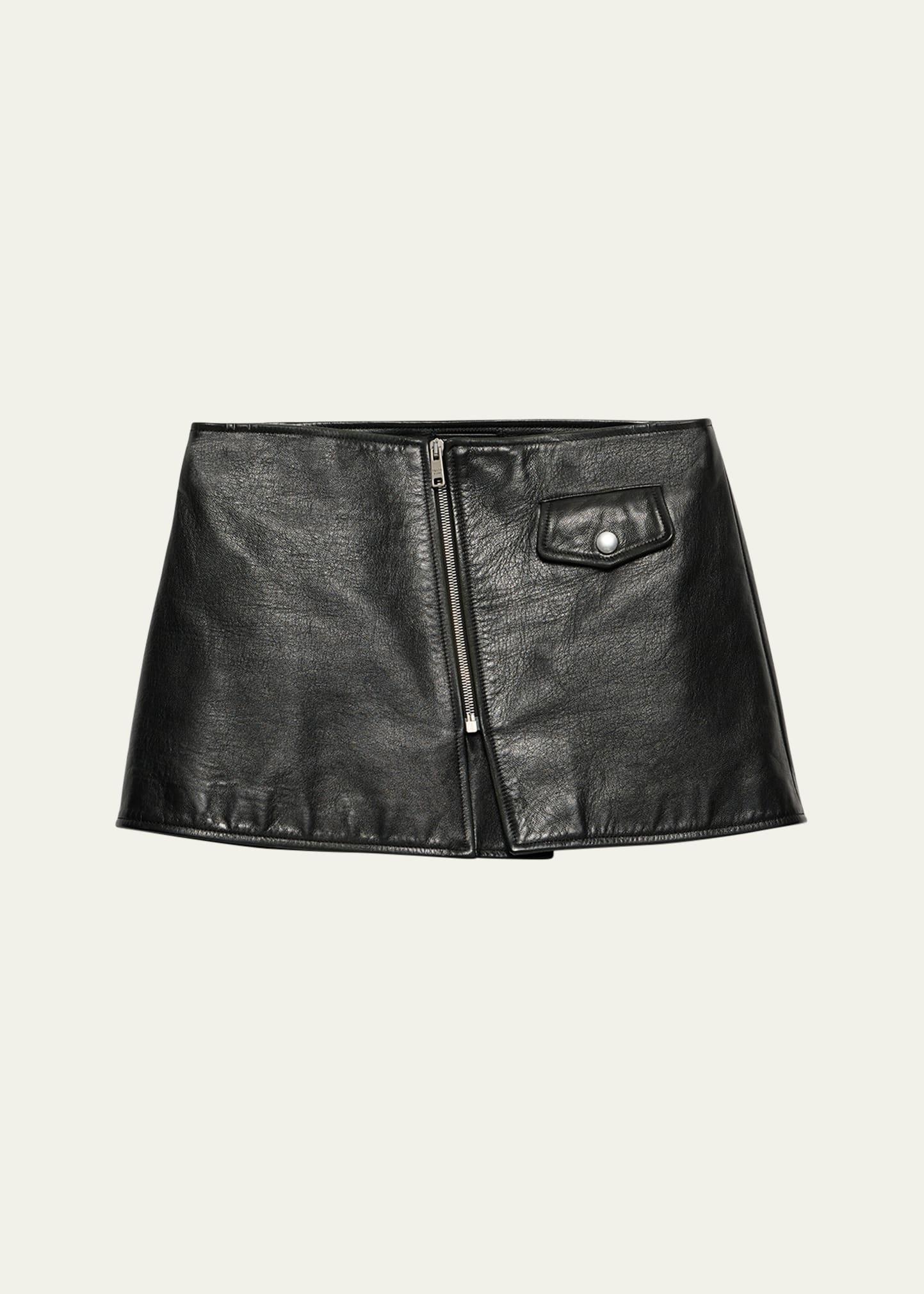 leather mini skirt
