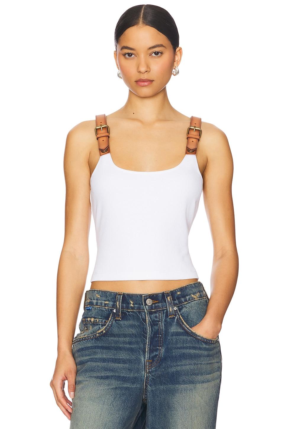 leather strap tank top