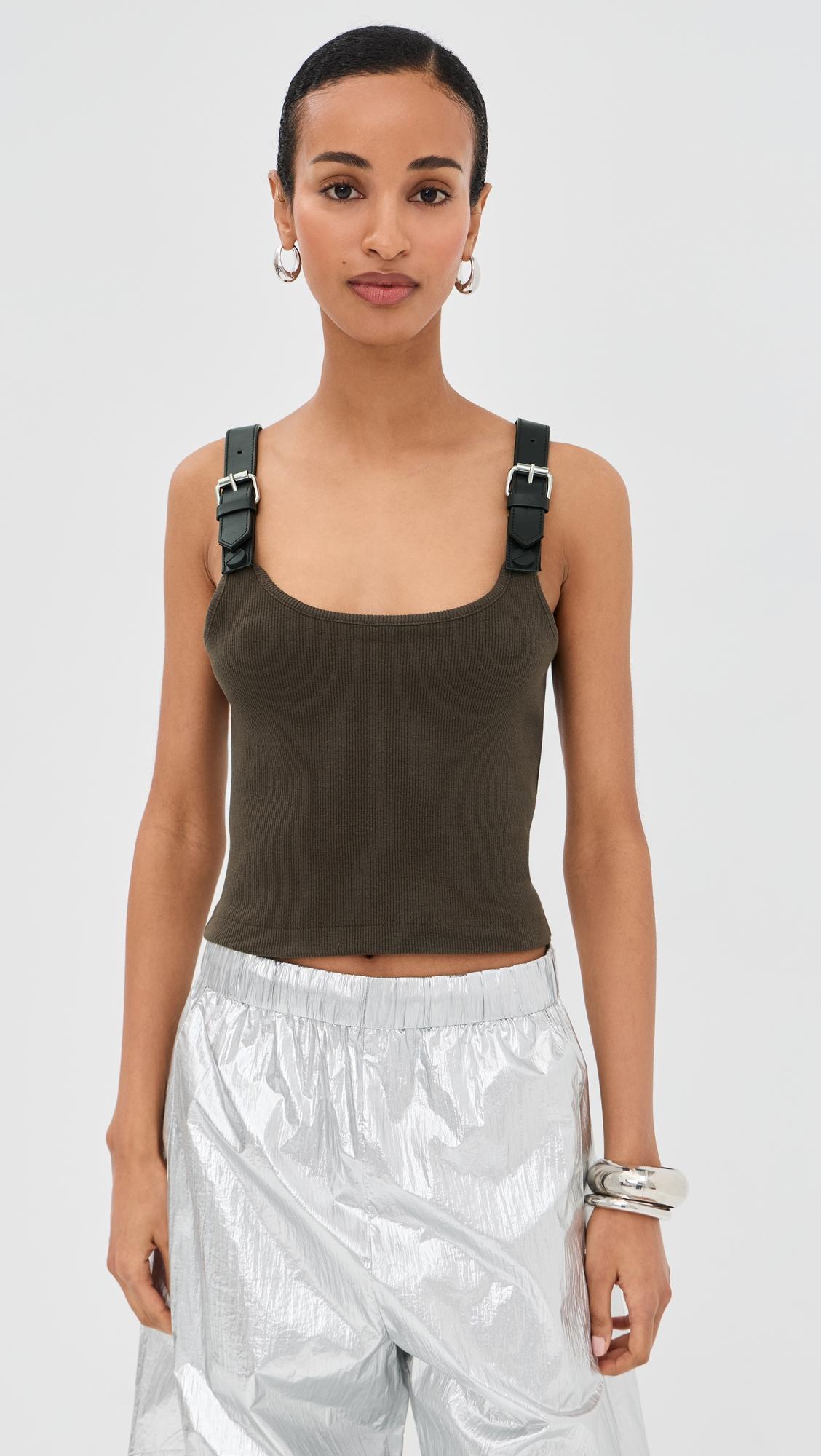 leather strap tank top
