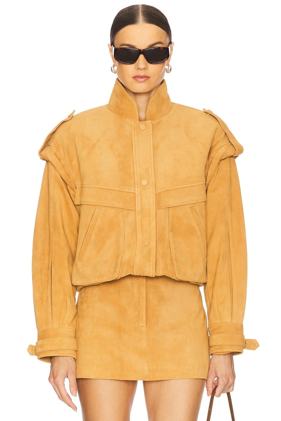 leather suede oversized jacket