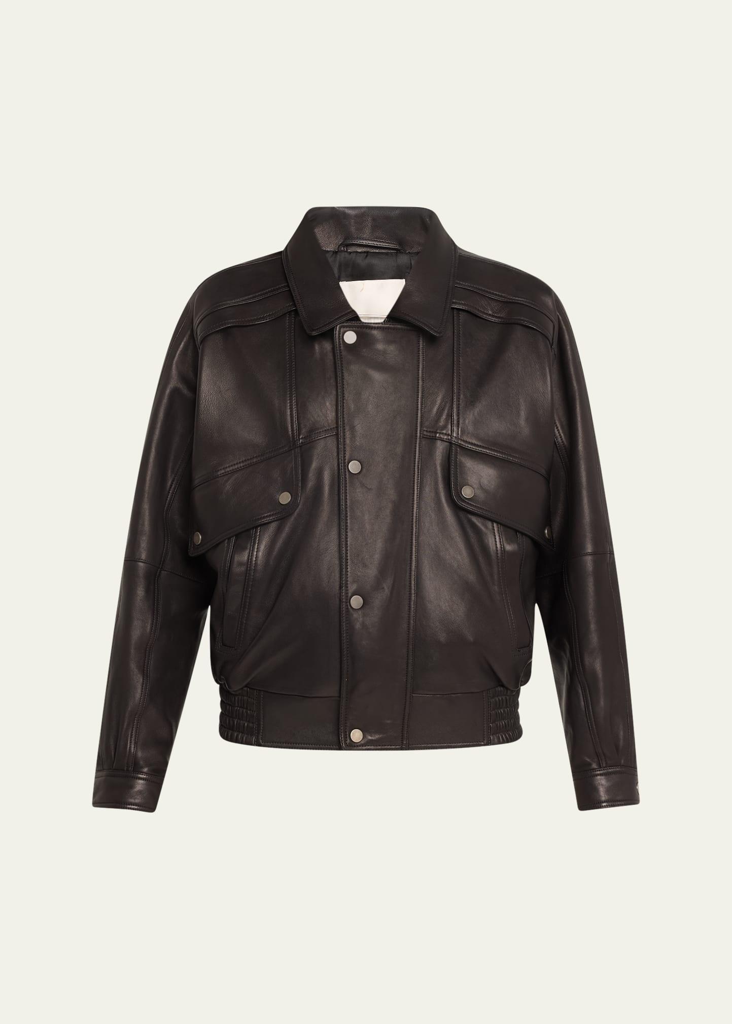 leather taxi driver jacket
