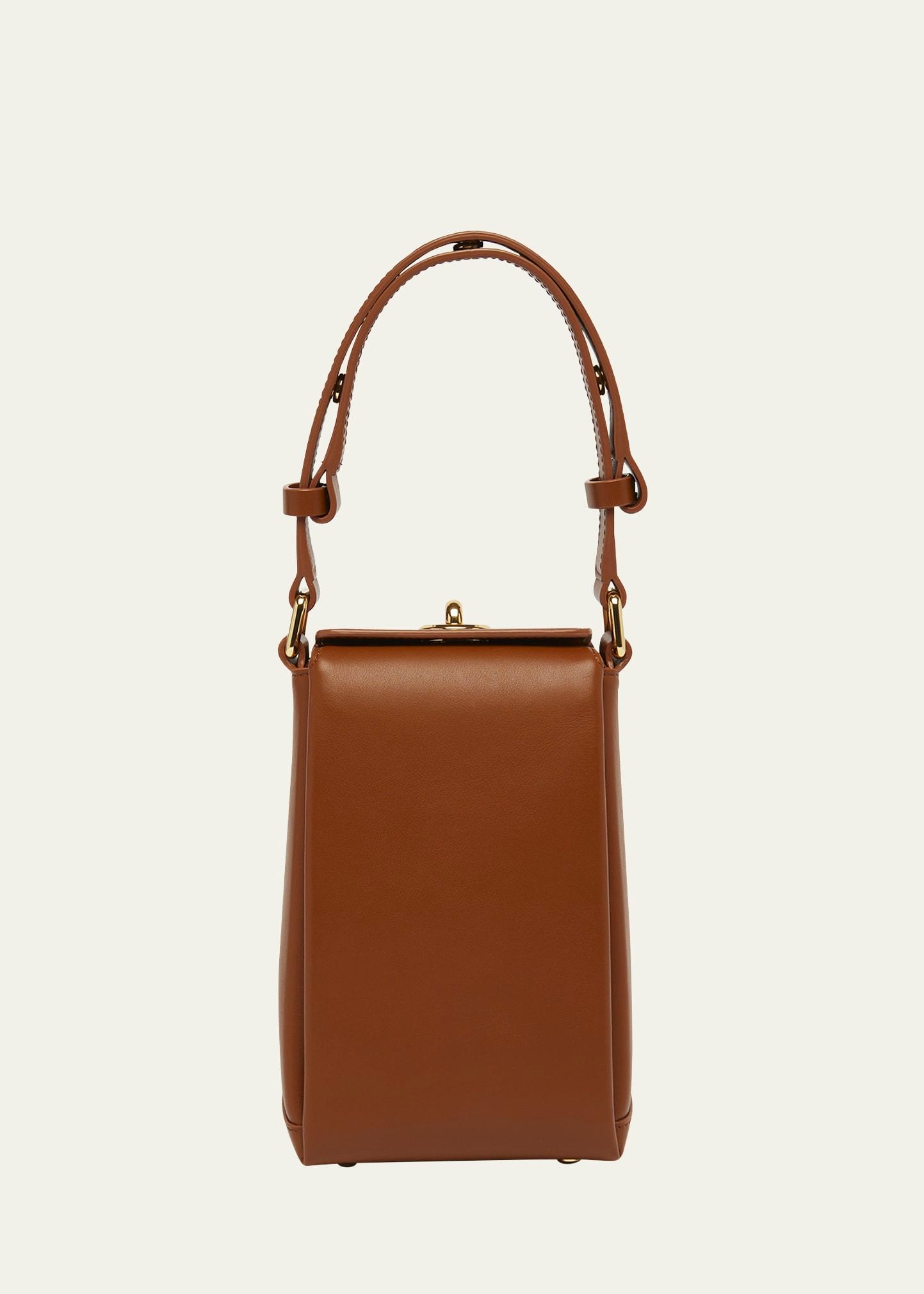 leather top-handle bag