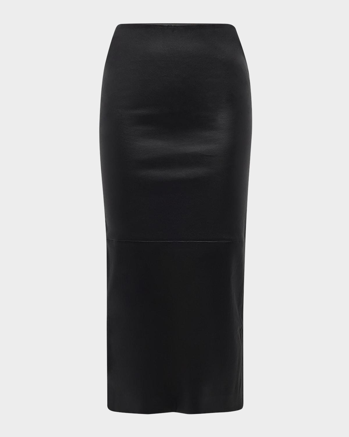 leather tube skirt