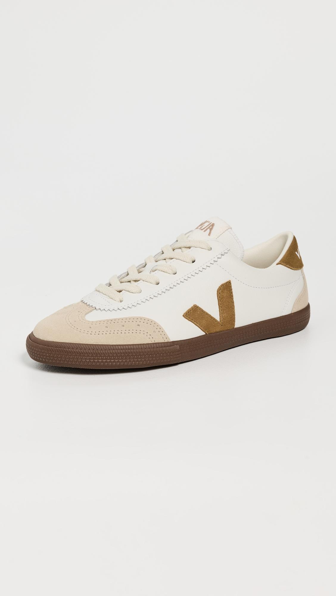 leather volley sneakers