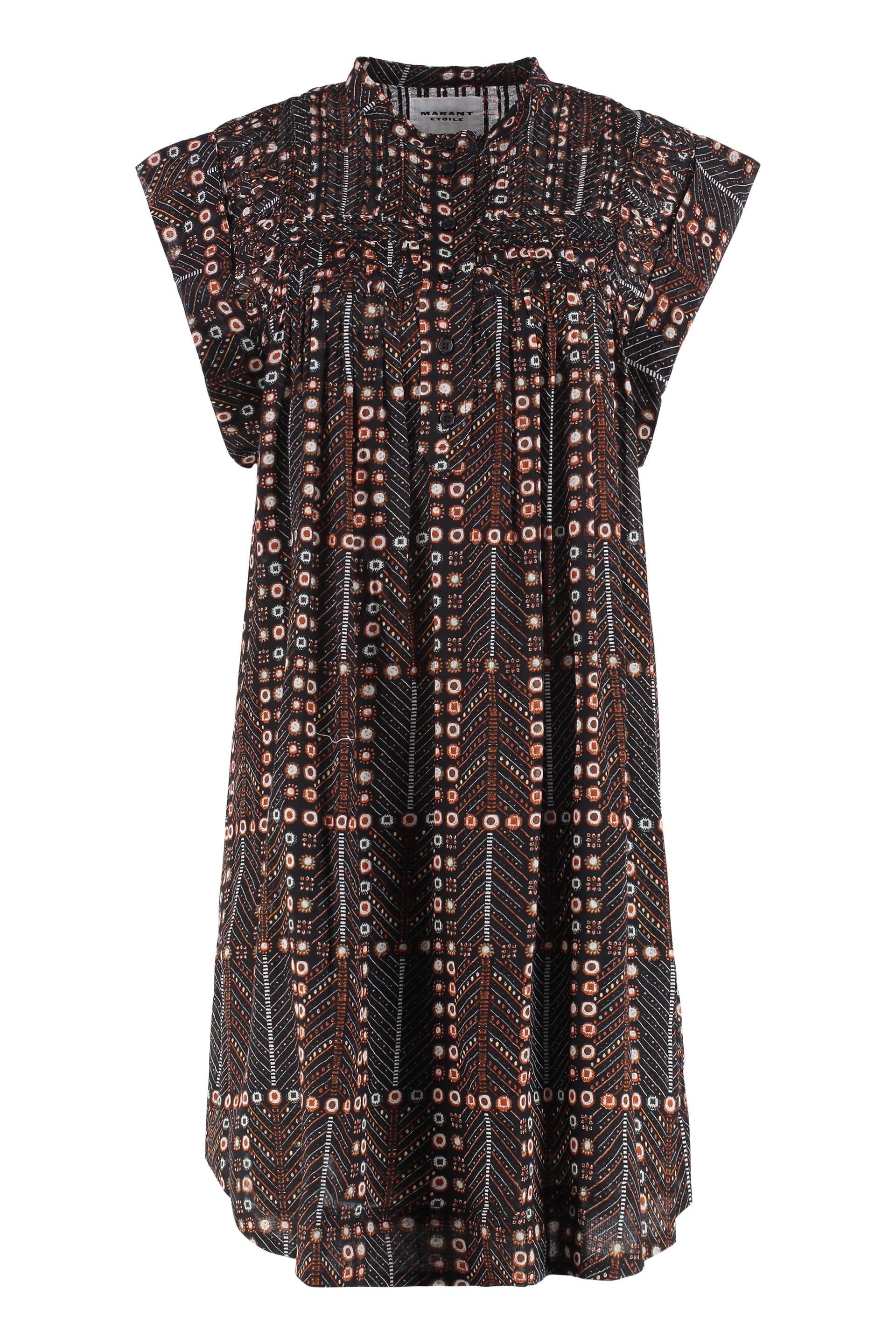leazali printed cotton dress