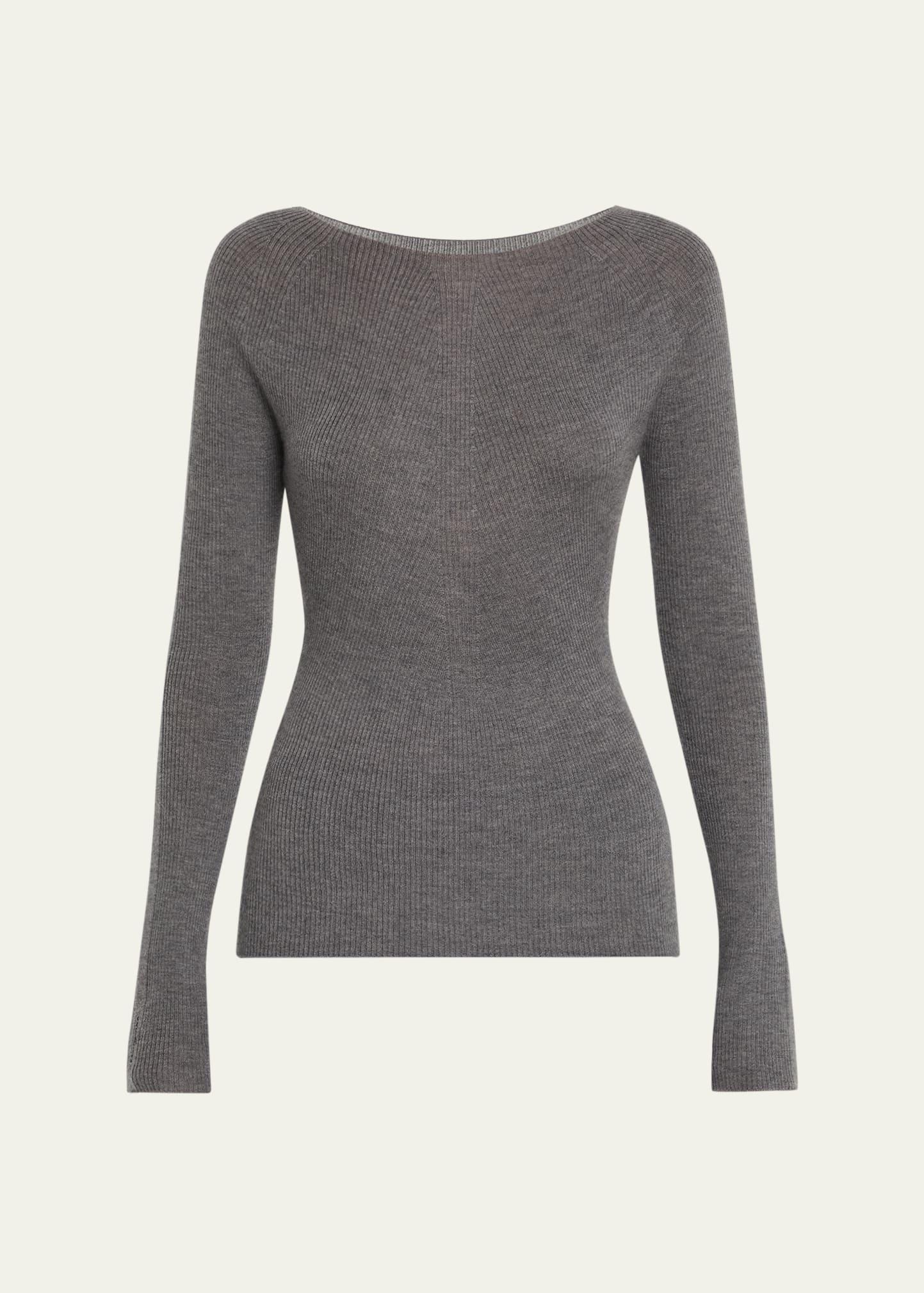 lee boat-neck long-sleeve cashmere sweater